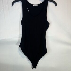 MangoPop‎ Collection Black Medium Bodysuit Tank Top Leotard One Piece Bodycon
